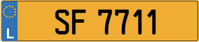 Trailer License Plate